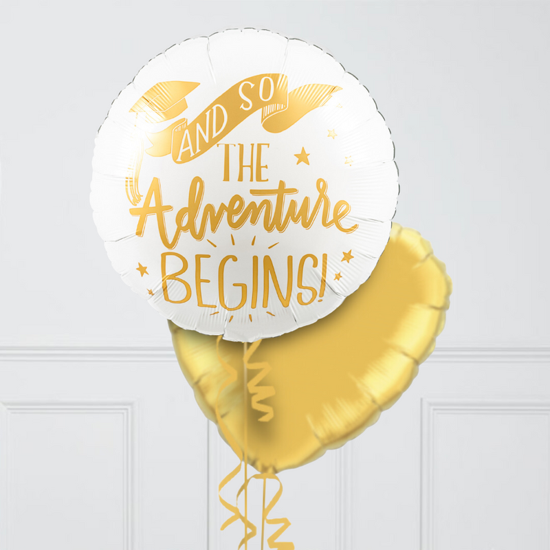 Adventure Begins Graduation Inflated Foil Balloons
