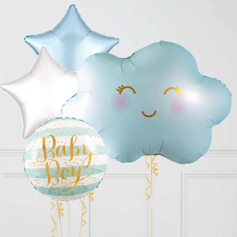 Baby Boy Cloud Inflated Balloon Package