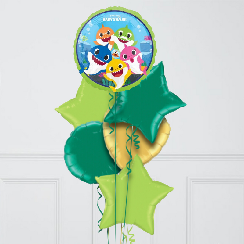 Baby Shark Inflated Balloon Bunch