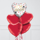 Be My Valentine Foil Balloon Bunch