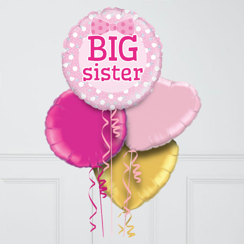 Big Sister Inflated Foil Balloon Bunch