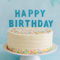 Blue Happy Birthday Pick Glitter Candles