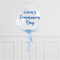 Communion Personalised Blue Confetti Bubble Balloon
