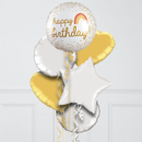Boho Birthday Inflated Foil Balloon Bunch