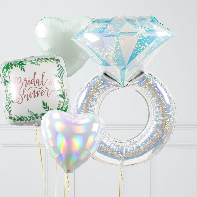 Bridal Shower Iridescent Mint Balloon Package