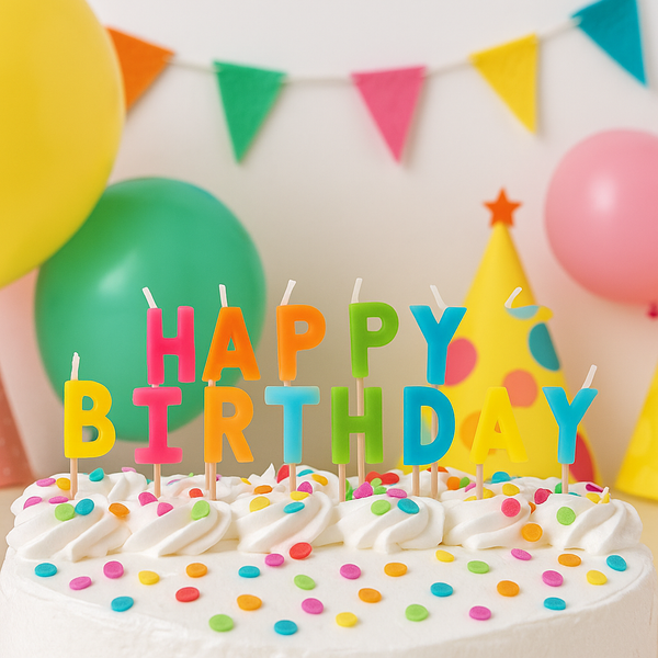 Brights Happy Birthday Pick Candles
