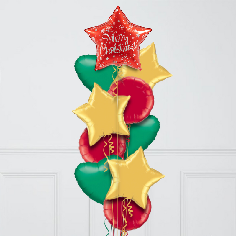 Candy Christmas Inflated Foil Balloon Bunch