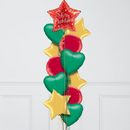 Candy Christmas Inflated Foil Balloon Bunch