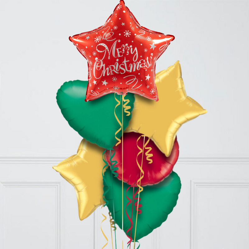 Candy Christmas Inflated Foil Balloon Bunch