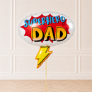 Superhero Dad Inflated Balloon Package
