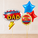 Superhero Dad Inflated Balloon Package