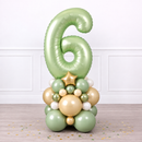 Personalised Eucalyptus Green Inflated Number Balloon Stack