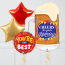 Cheers To Beers Birthday Inflated Balloon Package