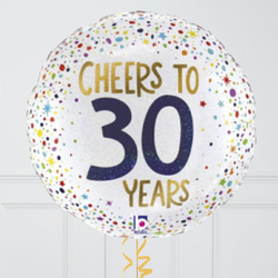 Cheers to 30 Years Foil Balloon Bunch