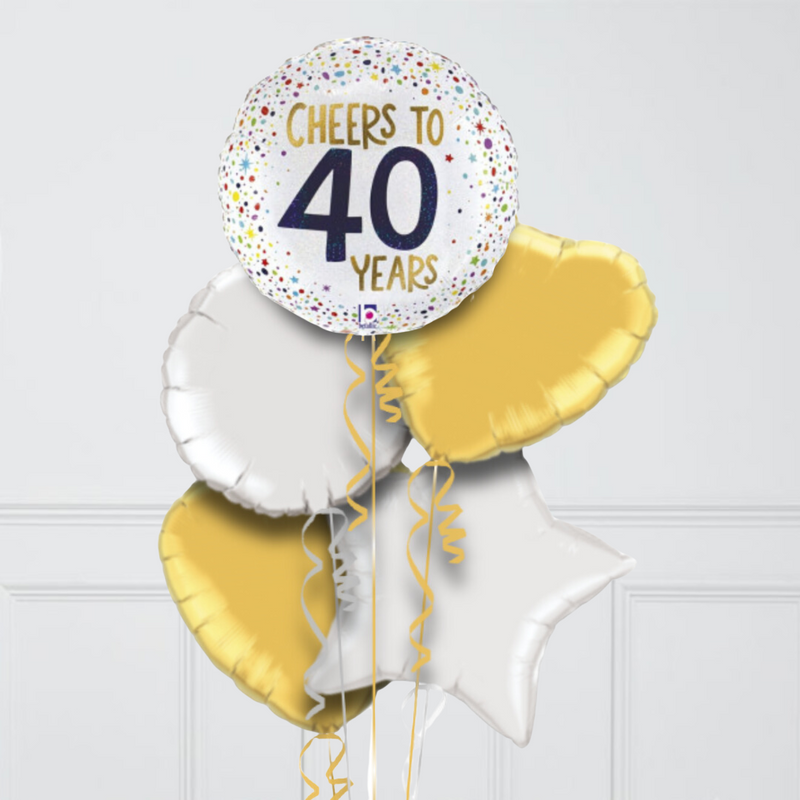 Cheers to 40 Years Foil Balloon Bunch