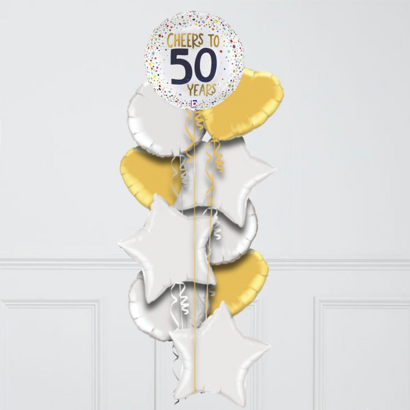 Cheers to 50 Years Foil Balloon Bunch