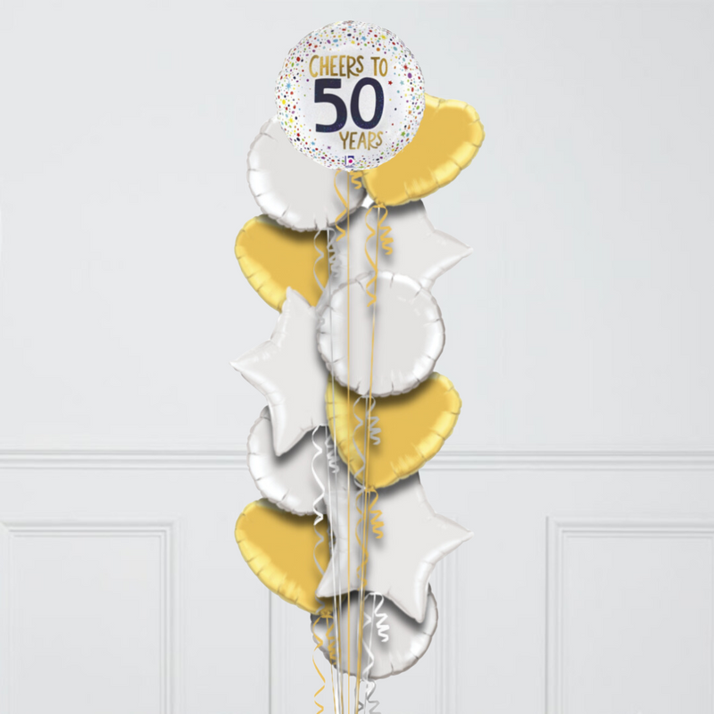 Cheers to 50 Years Foil Balloon Bunch