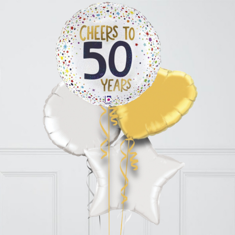 Cheers to 50 Years Foil Balloon Bunch