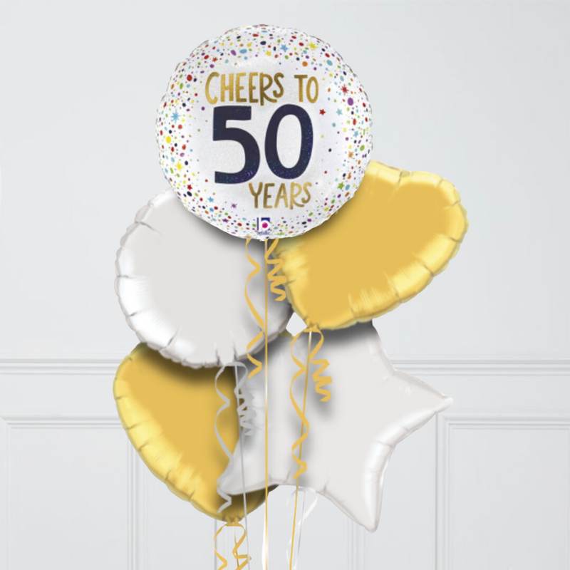 Cheers to 50 Years Foil Balloon Bunch