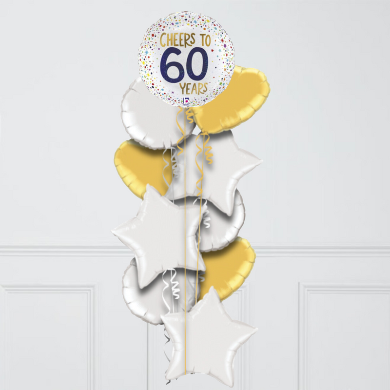 Cheers to 60 Years Foil Balloon Bunch