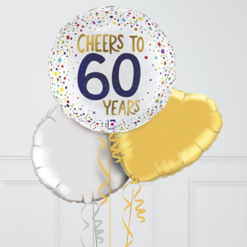 Cheers to 60 Years Foil Balloon Bunch