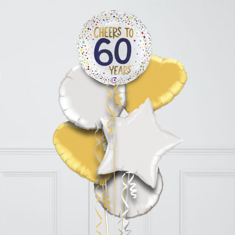 Cheers to 60 Years Foil Balloon Bunch
