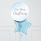 Christening Baby Blue Inflated Foil Balloon Bunch