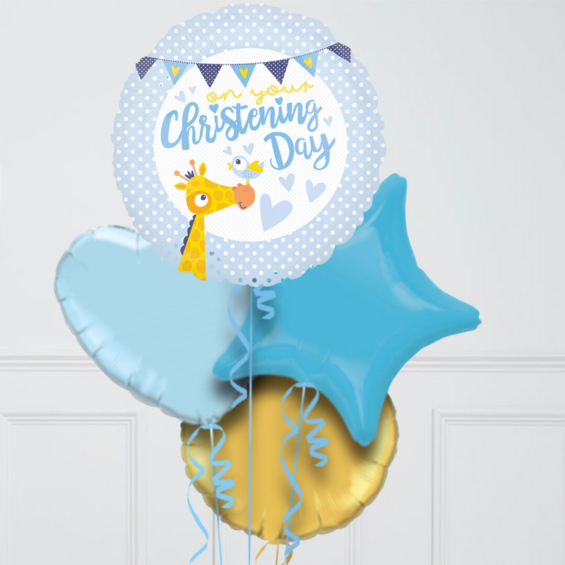 Christening Day Giraffe Foil Balloon Bunch