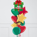 Christmas Gift Inflated Foil Balloon Bunch