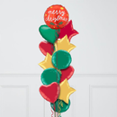 Christmas Style Inflated Foil Balloon Bunch