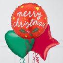 Christmas Style Inflated Foil Balloon Bunch