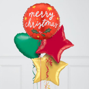 Christmas Style Inflated Foil Balloon Bunch