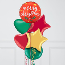 Christmas Style Inflated Foil Balloon Bunch