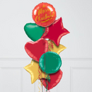 Classic Merry Christmas Foil Balloon Bunch