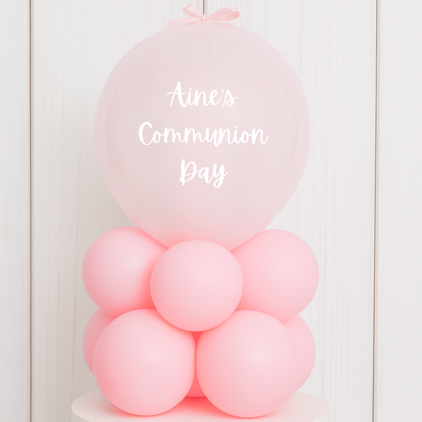 Personalised Holy Communion Pink Table Stack