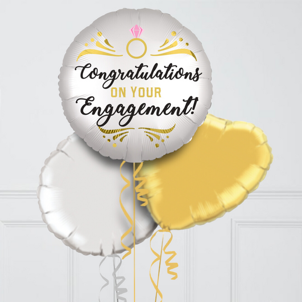 Congratulations On Your Engagement Inflated Foil Balloon Bunch