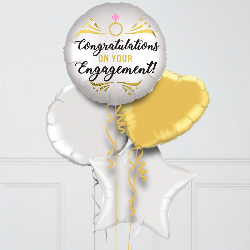 Congratulations On Your Engagement Inflated Foil Balloon Bunch