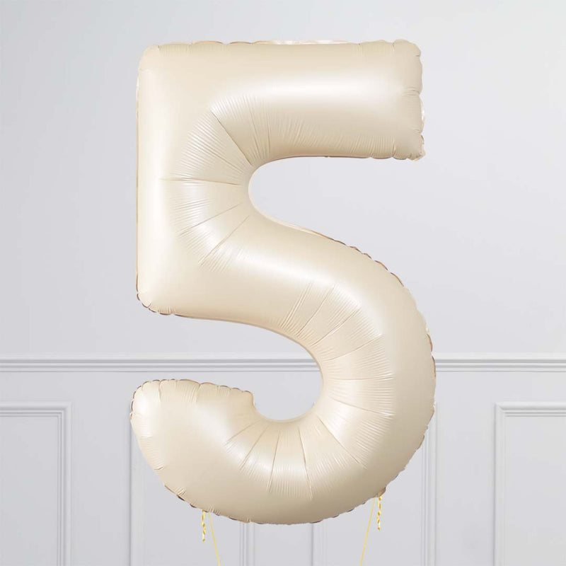 Create Your Own Cream Birthday Balloon Numbers