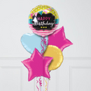 Cute Banners Happy Birthday Inflated Foil Balloon Bunch