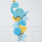 Cute Blue Dinosaur Inflated Foil Balloon Bunch