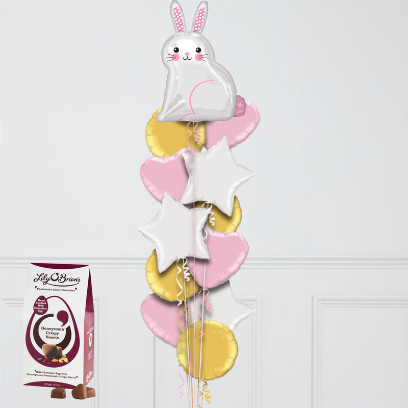 Cute Easter Bunny and Chocolate Egg Gift Set