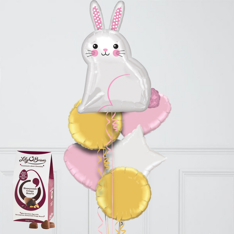 Cute Easter Bunny and Chocolate Egg Gift Set