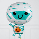 Cutie Mummy Halloween Stars Inflated Foil Balloon Bunch