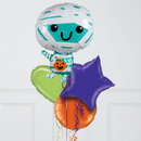 Cutie Mummy Halloween Stars Inflated Foil Balloon Bunch