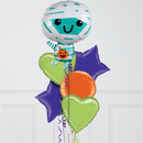 Cutie Mummy Halloween Stars Inflated Foil Balloon Bunch