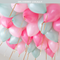 Pink Mint Helium Ceiling Balloons
