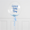 Debs Personalised Blue Confetti Bubble Balloon