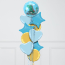 Dinosaur Happy Birthday Inflated Foil Balloon Bunch