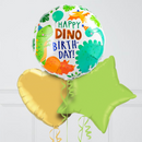 Dinosaur Happy Birthday Inflated Foil Balloon Bunch