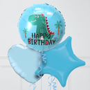 Dinosaur Happy Birthday Inflated Foil Balloon Bunch